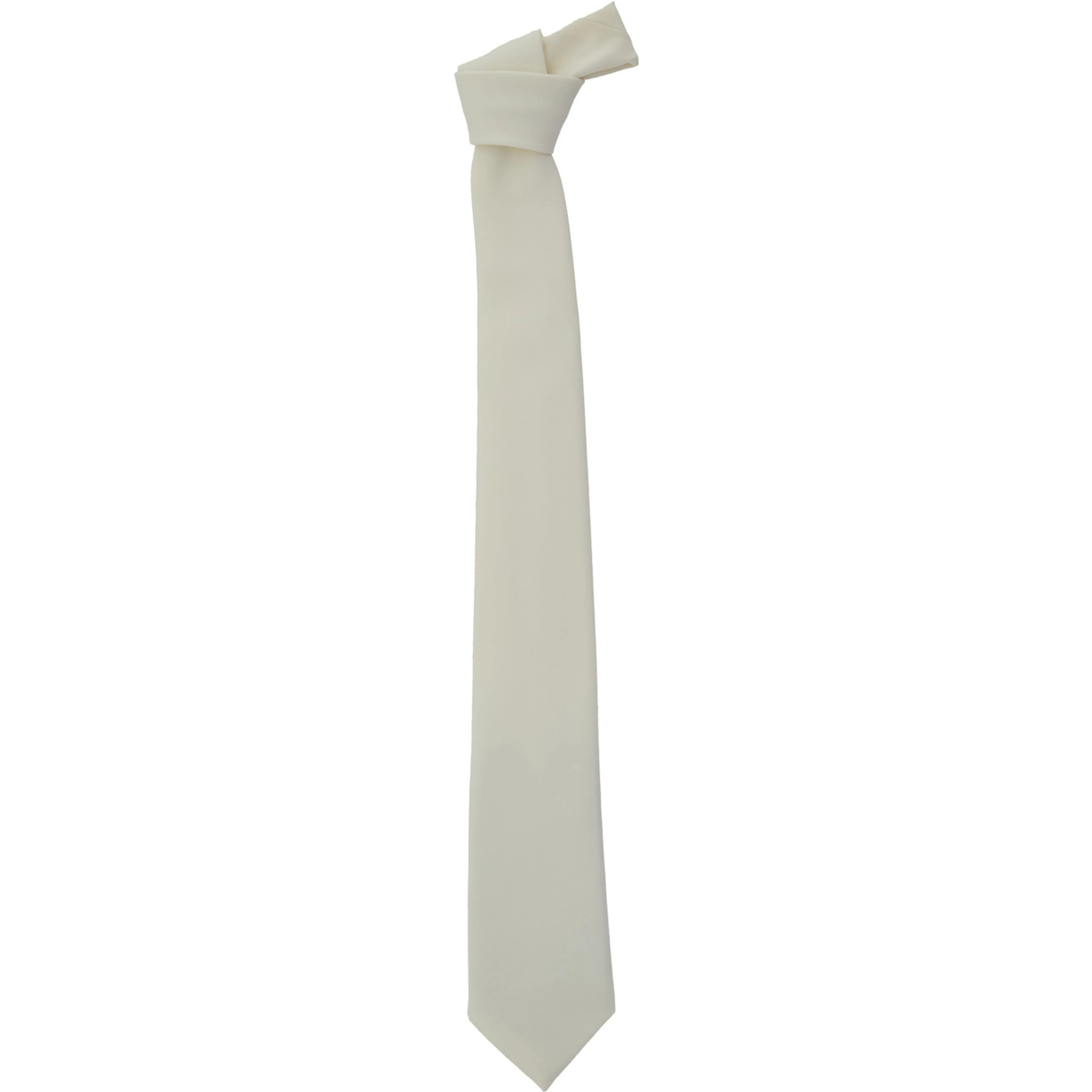 White Tie with Back Closure in Stretch Wool for Men