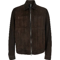 SUEDE BOMBER - Jackets - Brown - Men