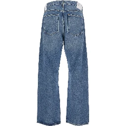Blue Jeans with Five-Pocket Design in Denim for Men