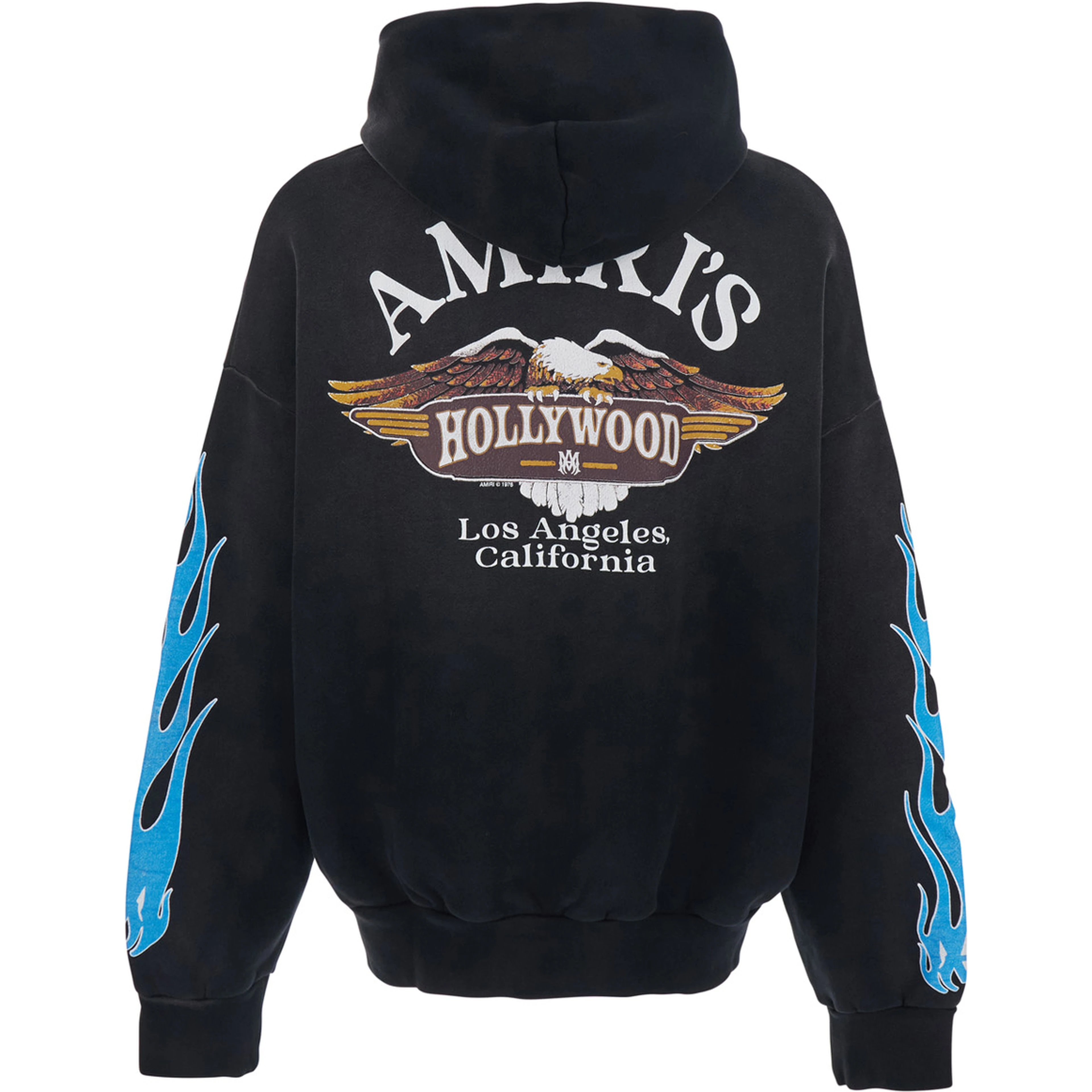 Black Hoodie with Front Logo and Maxi Logo on the Back for Men