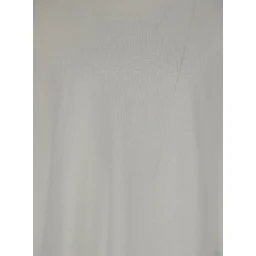 White T-Shirt with Logo Embroidery on the Front for Men