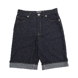Shorts Logo with Logo Detail on the Front in Blue Cotton for Kids