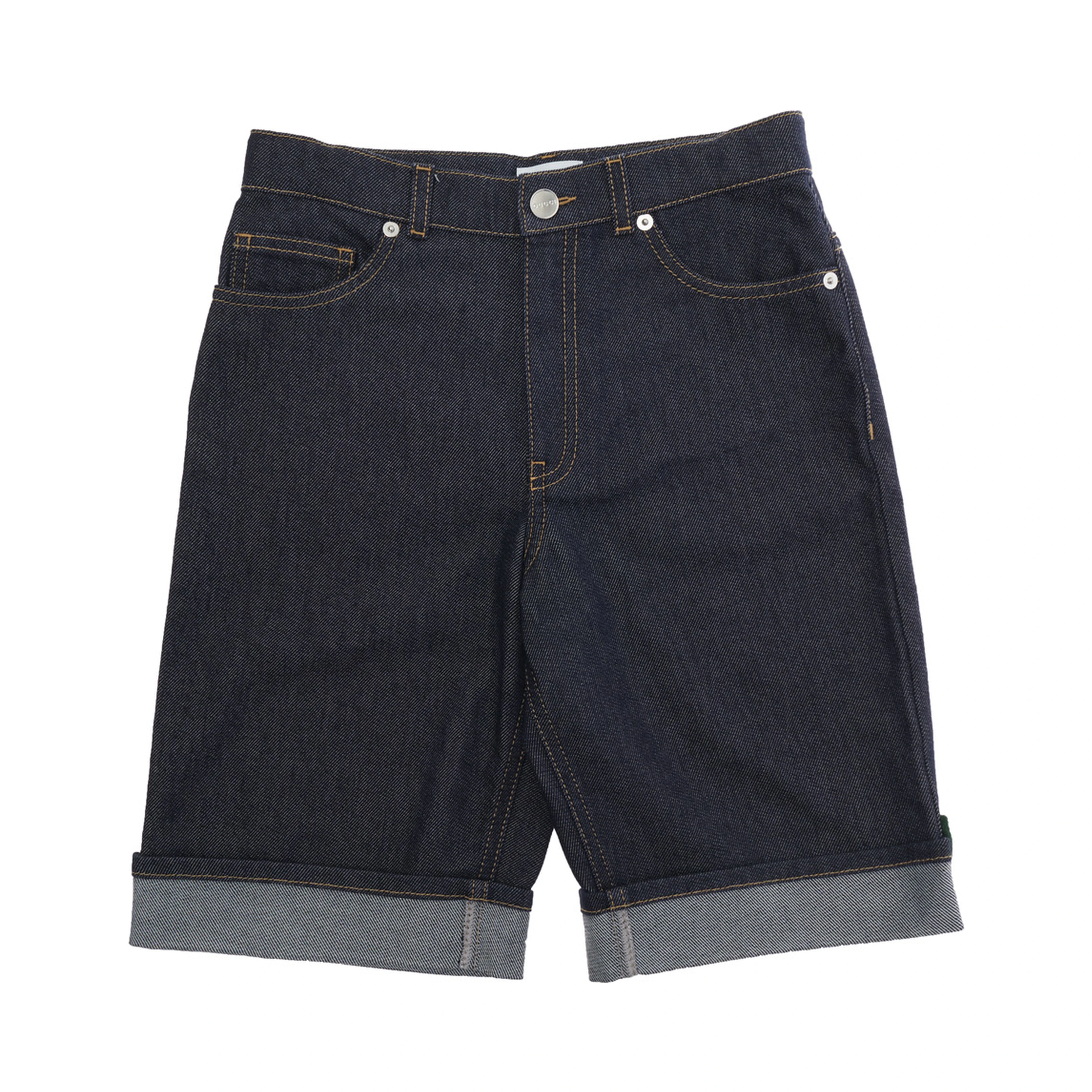 Shorts Logo with Logo Detail on the Front in Blue Cotton for Kids