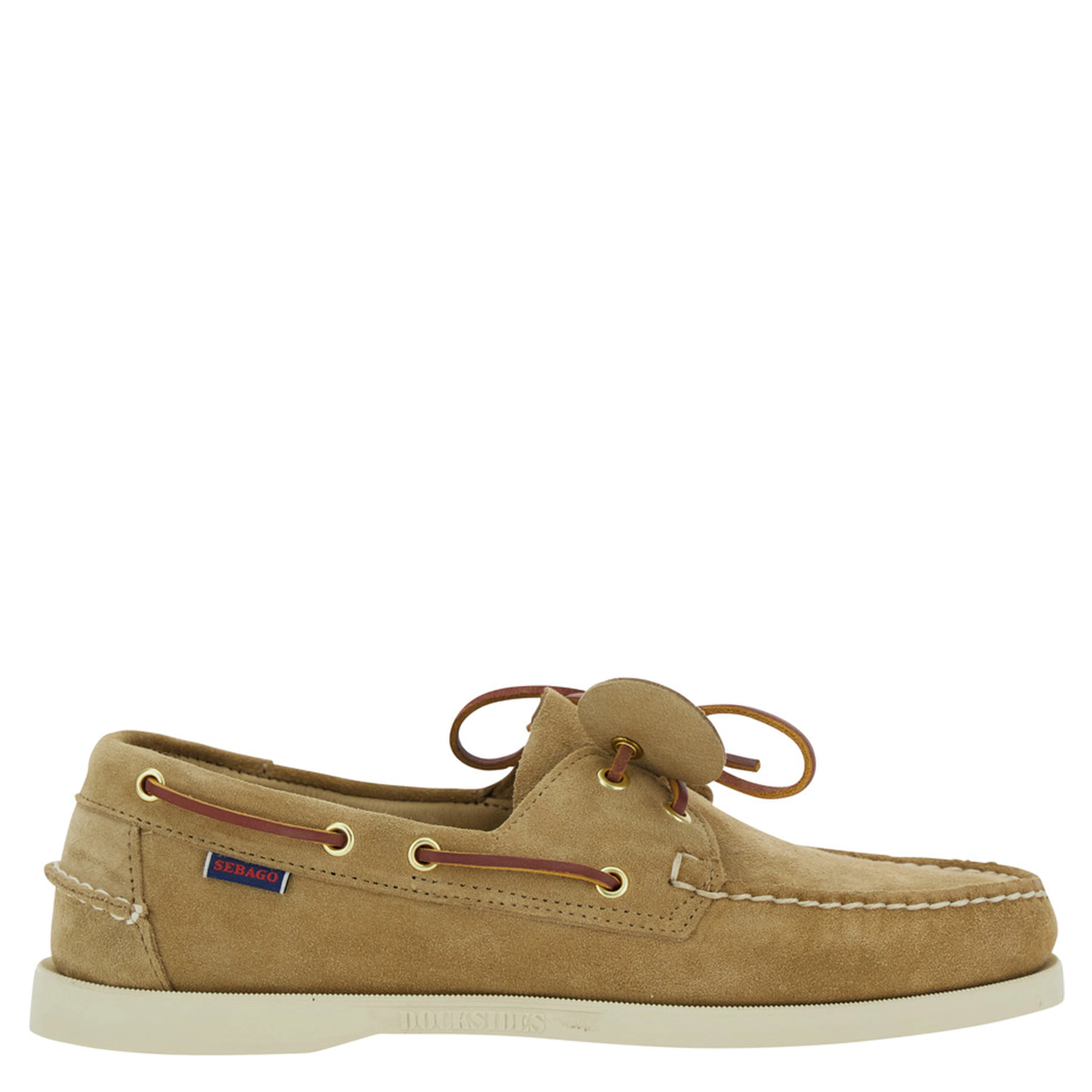 Portland Loafers Beige with Rounded Toe in Leather for Men