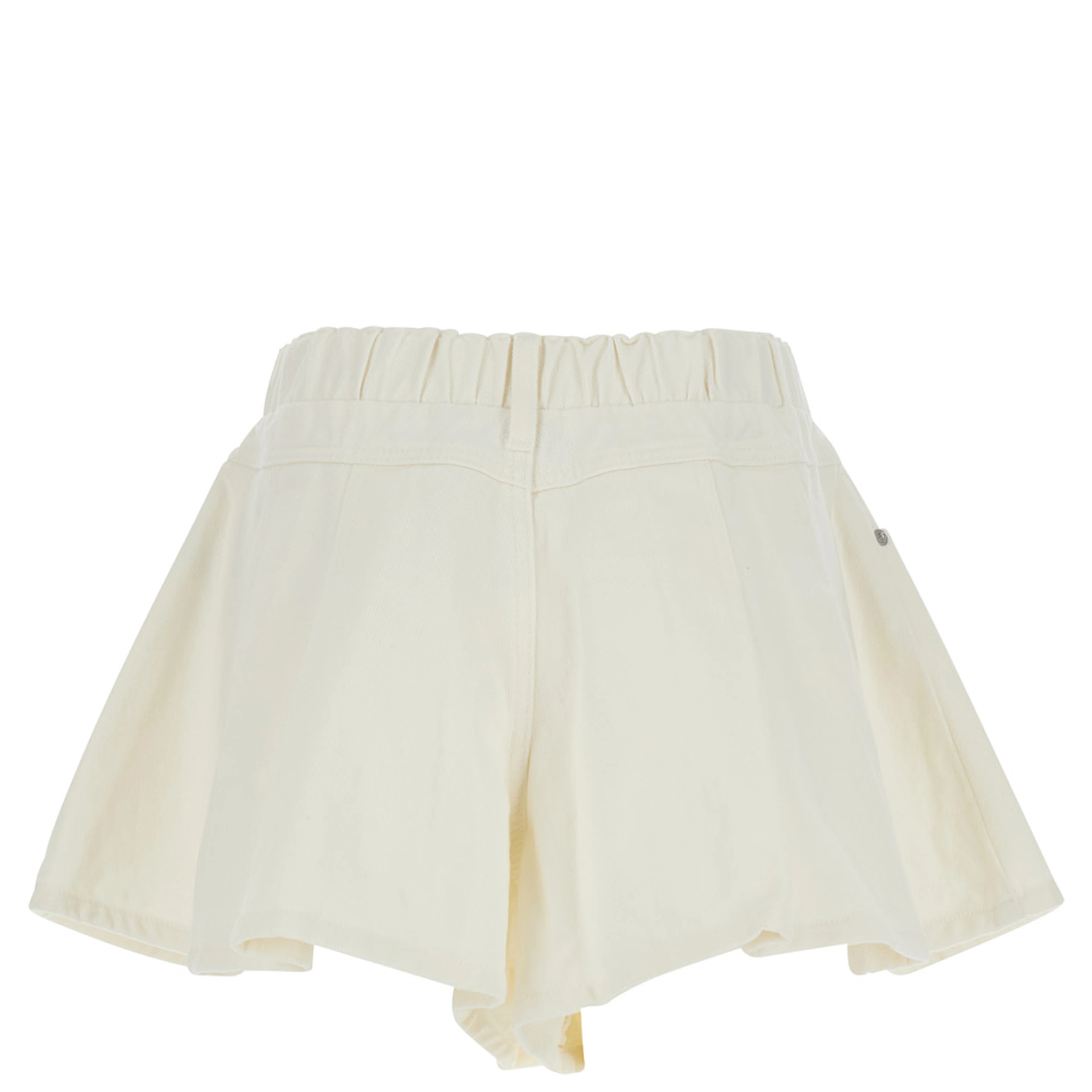 Shorts STASIA DENIM JEAN White with Front Pockets and Denim Details for Women