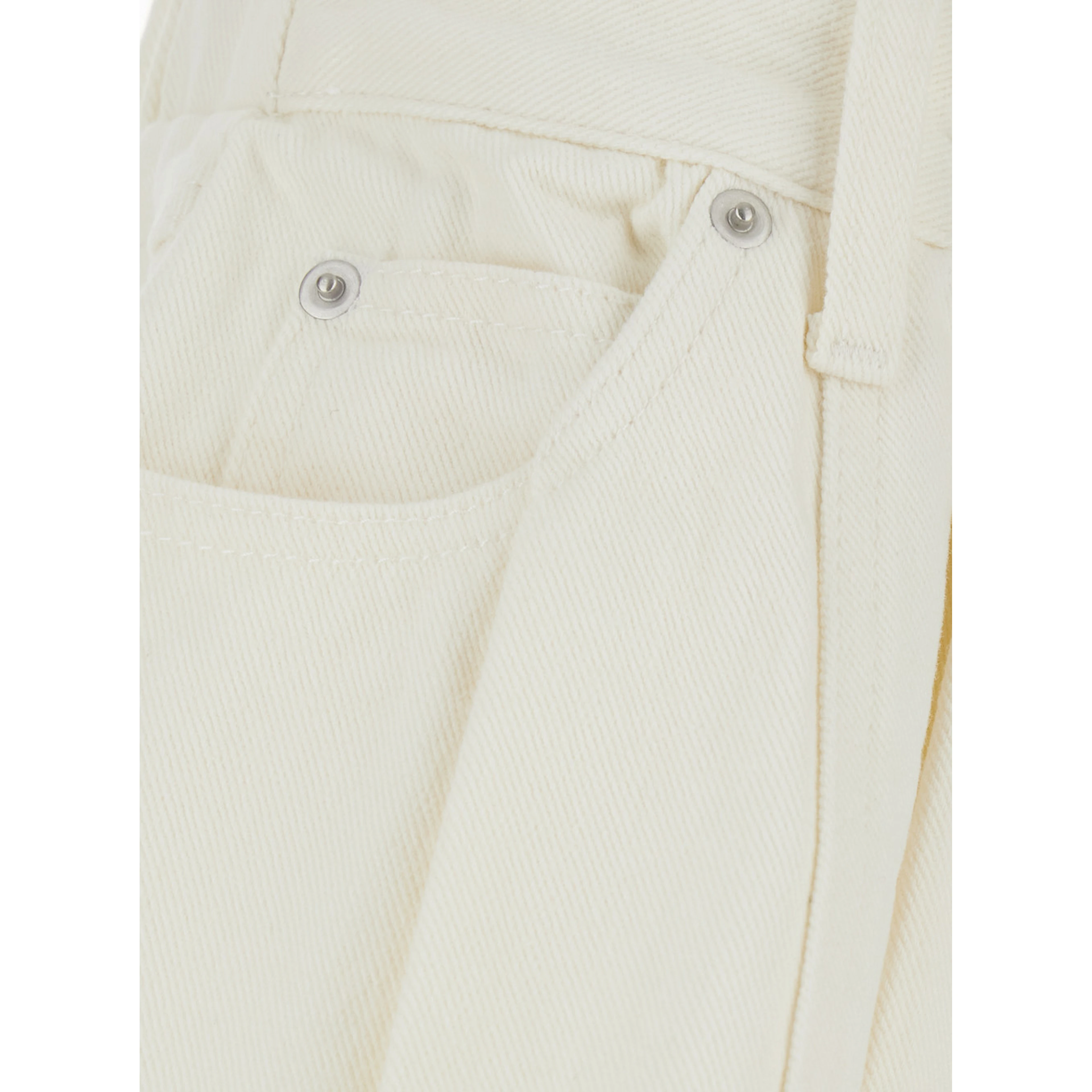 Shorts STASIA DENIM JEAN White with Front Pockets and Denim Details for Women