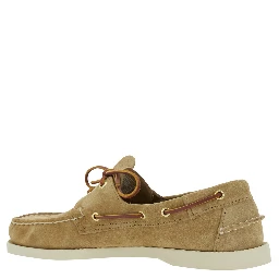 Portland Loafers Beige with Rounded Toe in Leather for Men