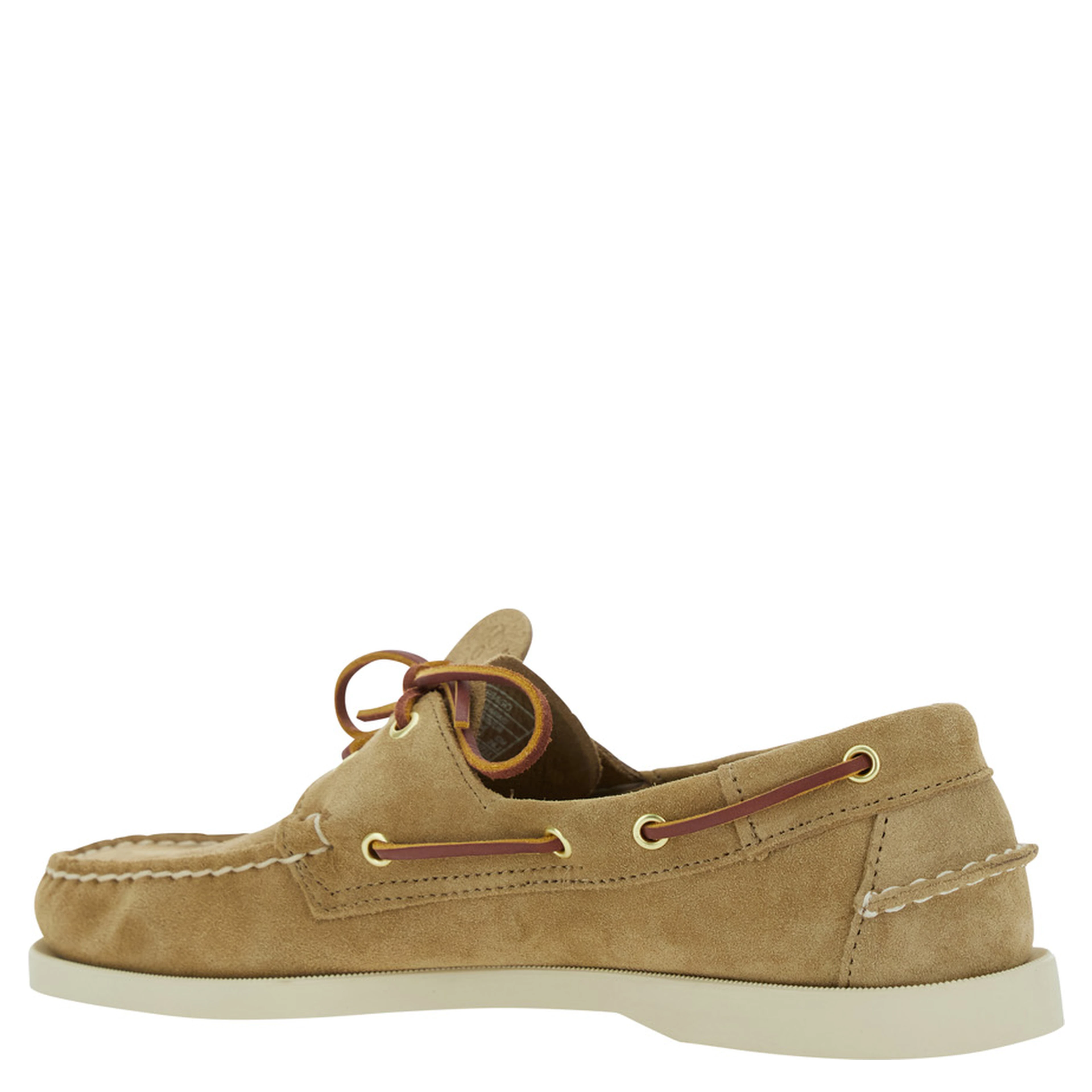 Portland Loafers Beige with Rounded Toe in Leather for Men