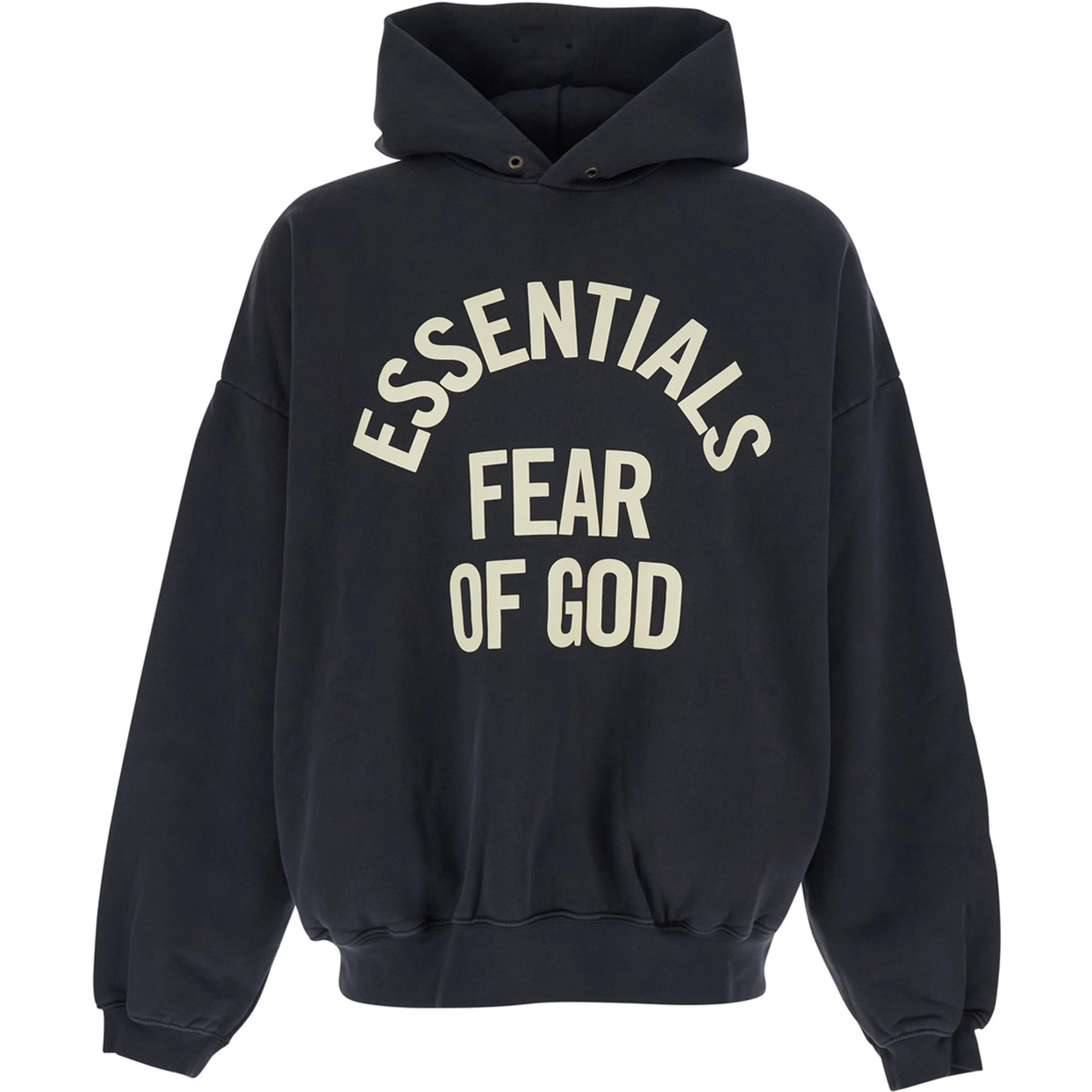 Hoodie CAMPUS 90S HOODIE ESSENTIALS - Black - Hoodie with kangaroo pocket and long sleeves - In Cotton - Men