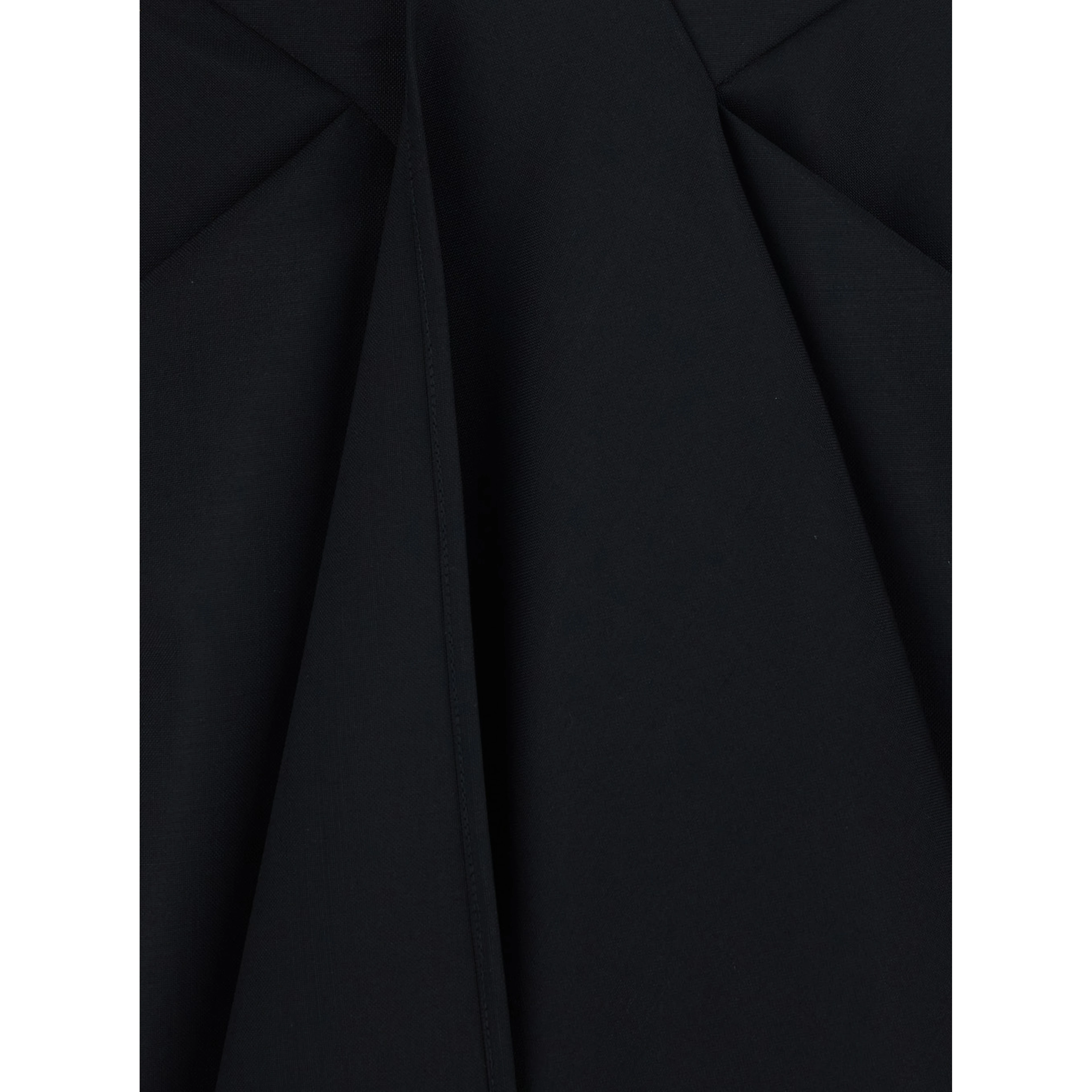 Black Pencil Skirt with Wrap Design in Black Fabric for Women