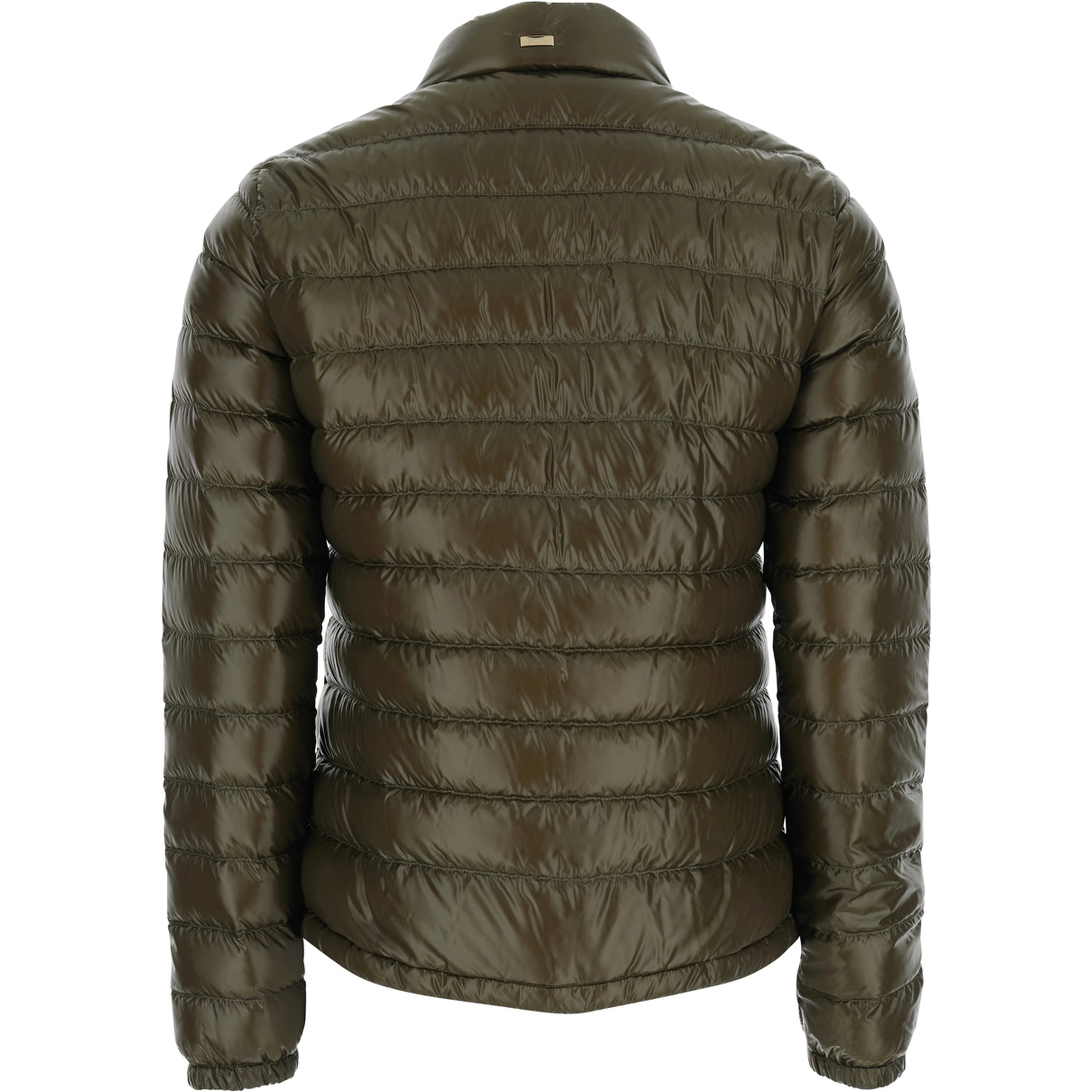 Green Puffer Jacket with Quilted Design for Men