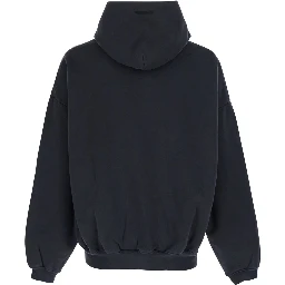 Hoodie CAMPUS 90S HOODIE ESSENTIALS - Black - Hoodie with kangaroo pocket and long sleeves - In Cotton - Men