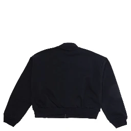 Blue Sweatshirt with logo lettering on the front in cotton Girl
