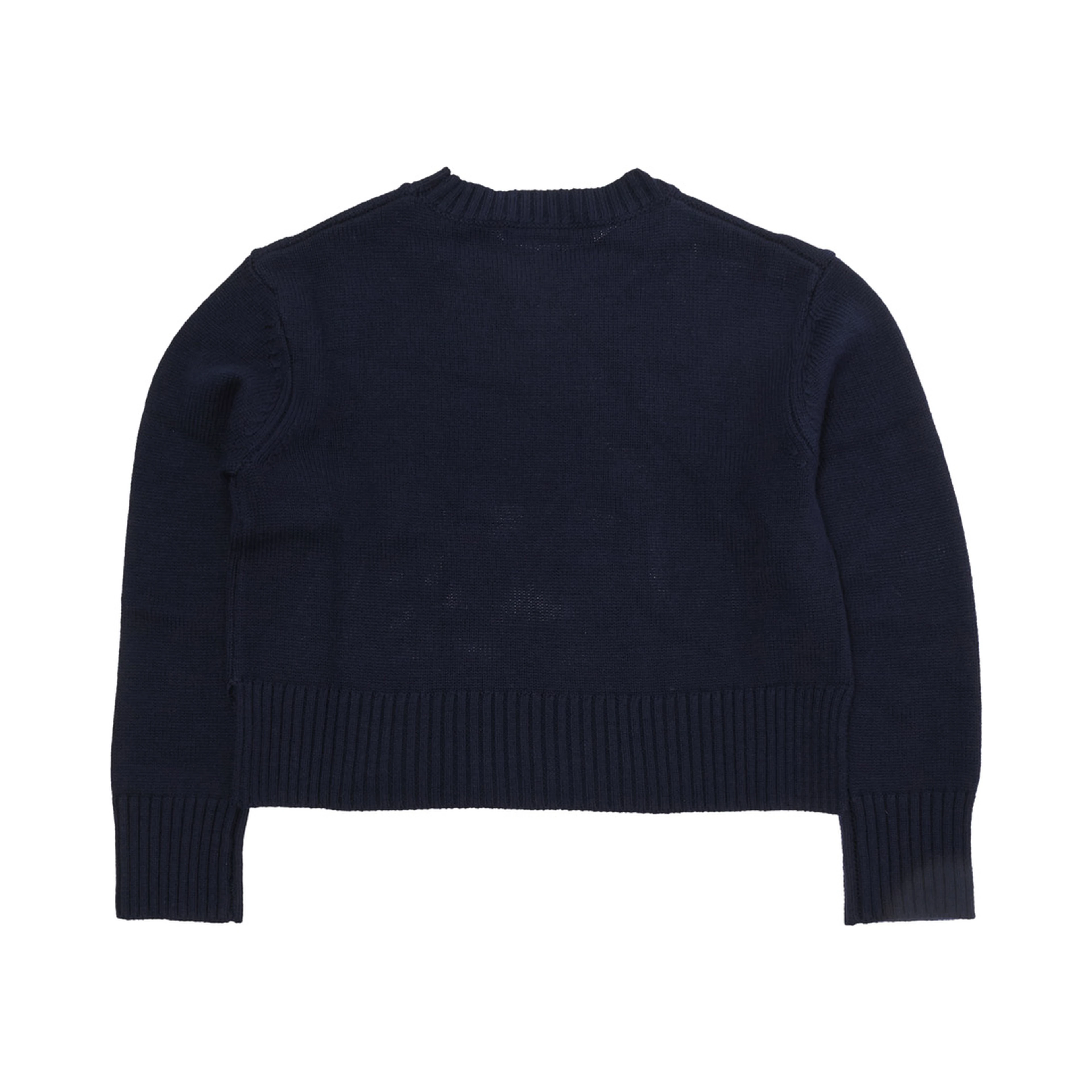 Blue Sweater with logo lettering on the side in Wool Blend Girl