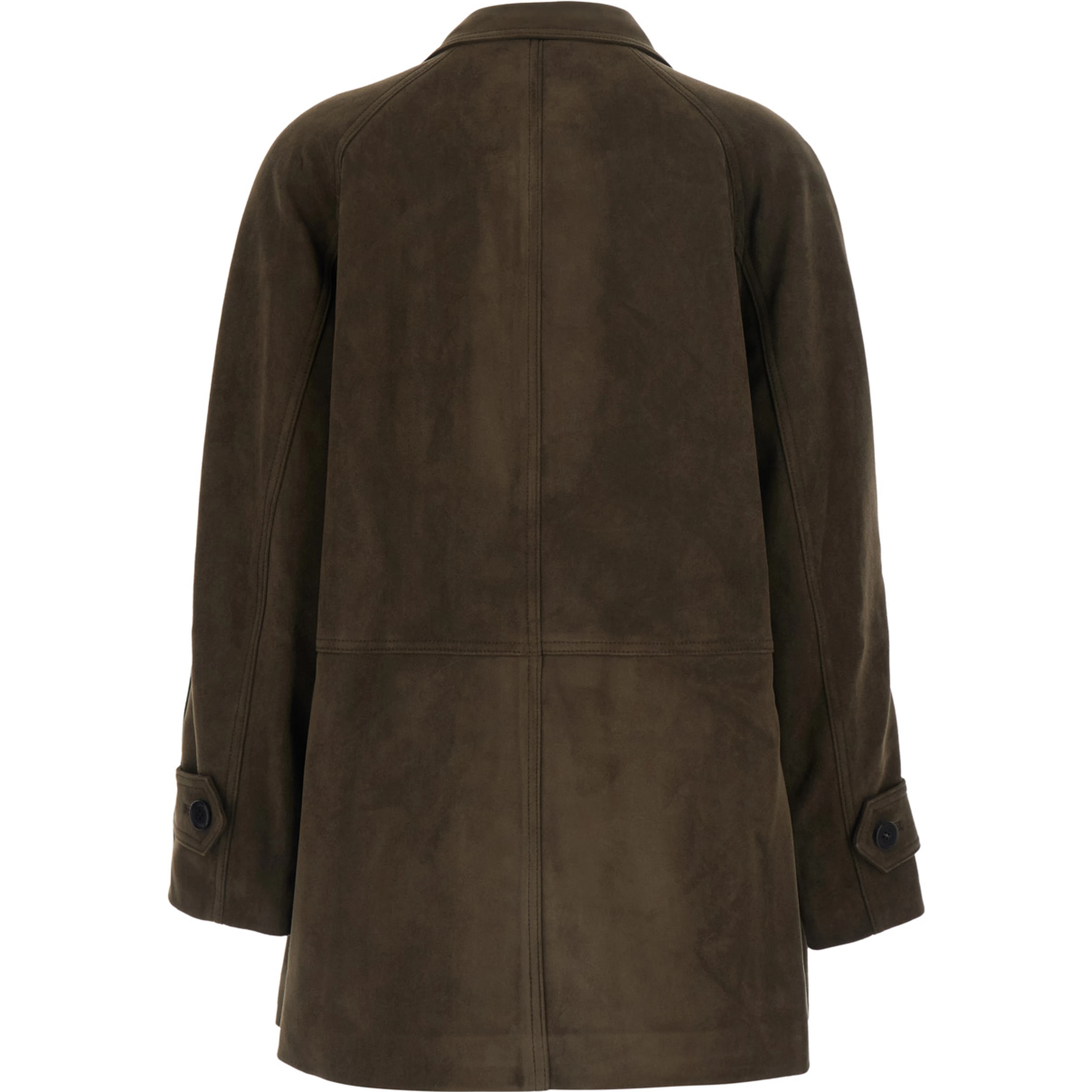 LILY ALTER-SUEDE HALF JACKET with collar and long sleeves in Tech Fabric brown women