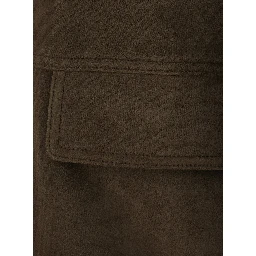 LILY ALTER-SUEDE HALF JACKET with collar and long sleeves in Tech Fabric brown women