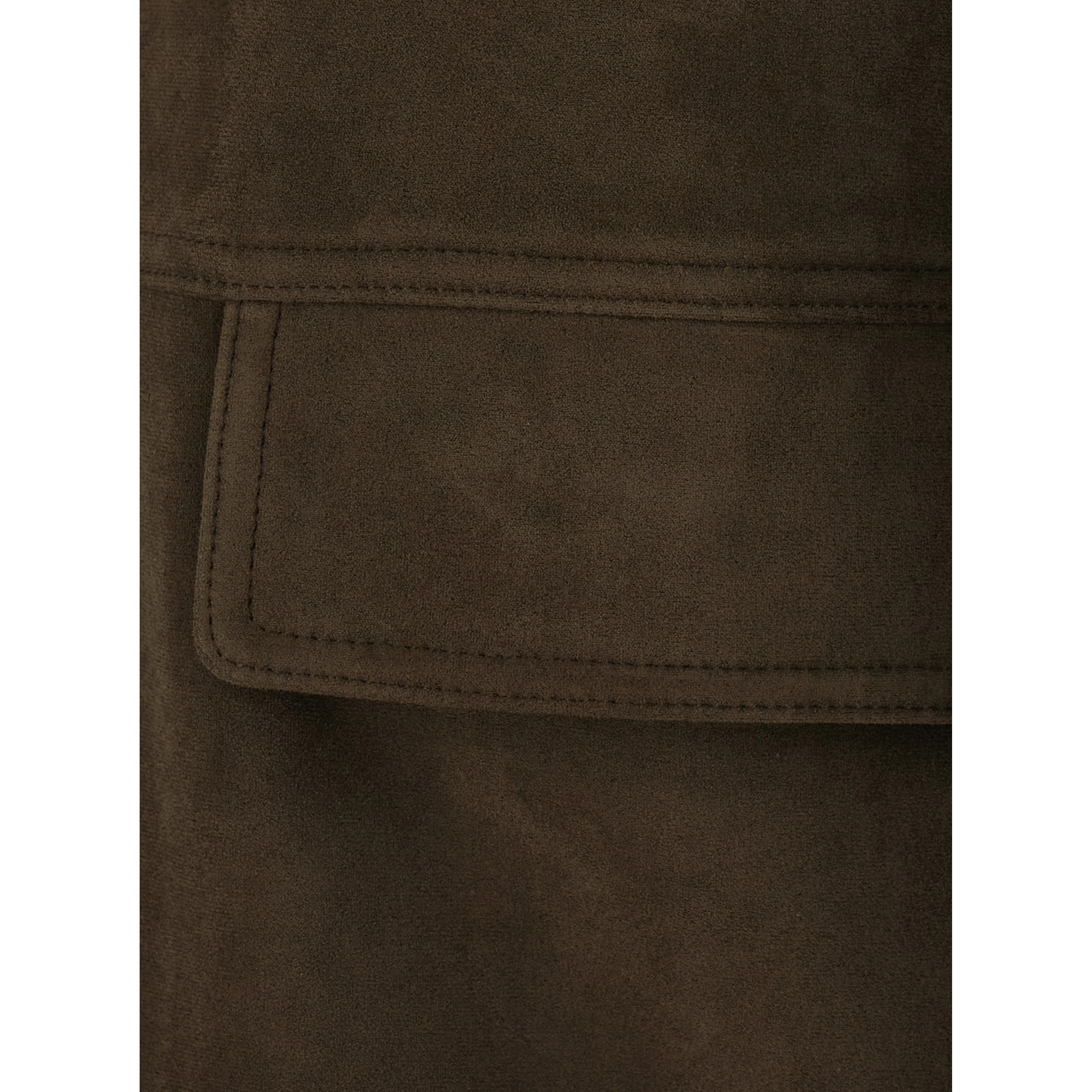 LILY ALTER-SUEDE HALF JACKET with collar and long sleeves in Tech Fabric brown women