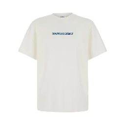 RYAN white T-shirt with logo on the front and maxi logo on the back in cotton for men
