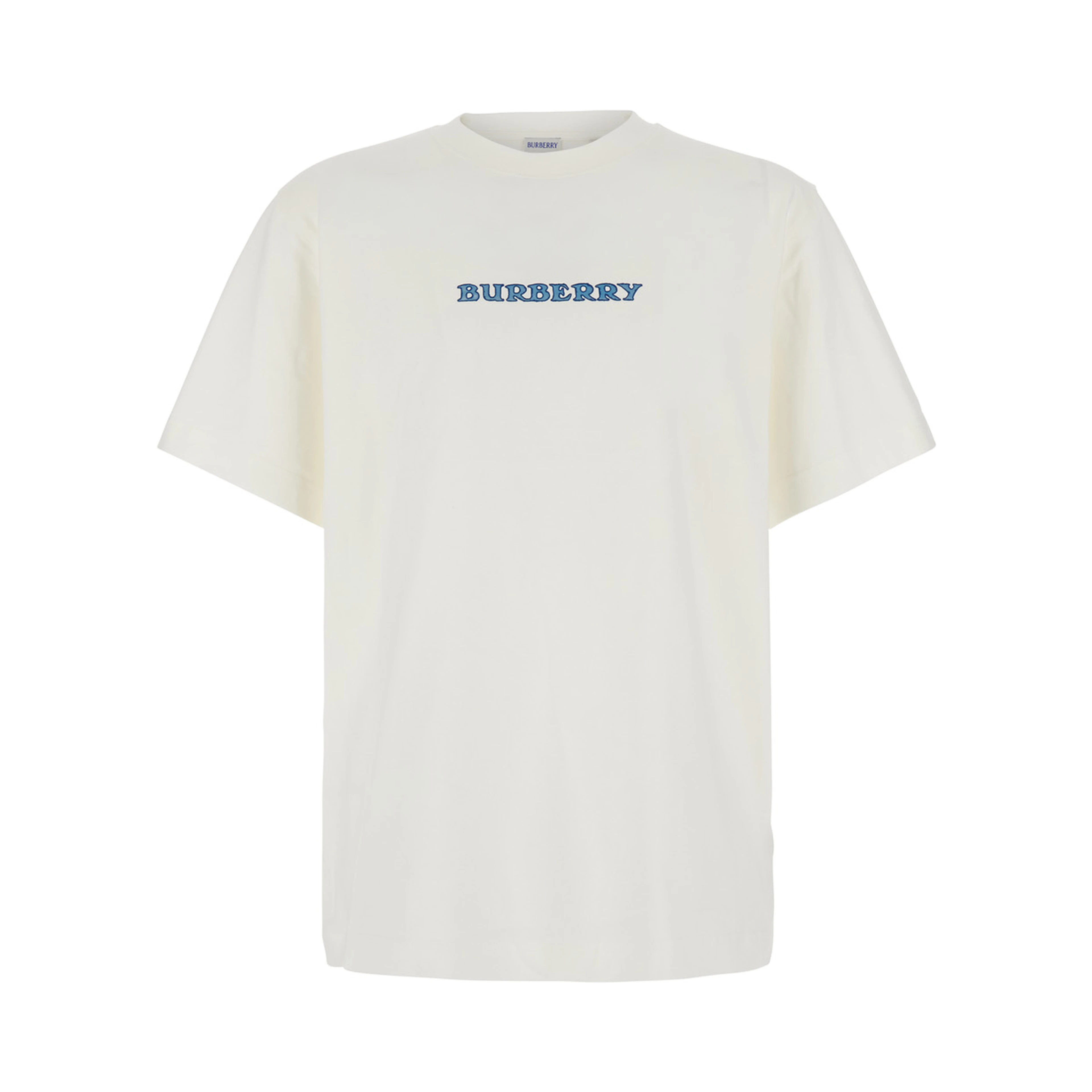 RYAN white T-shirt with logo on the front and maxi logo on the back in cotton for men