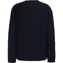 JADE blue Sweater with V-neck in virgin wool for women