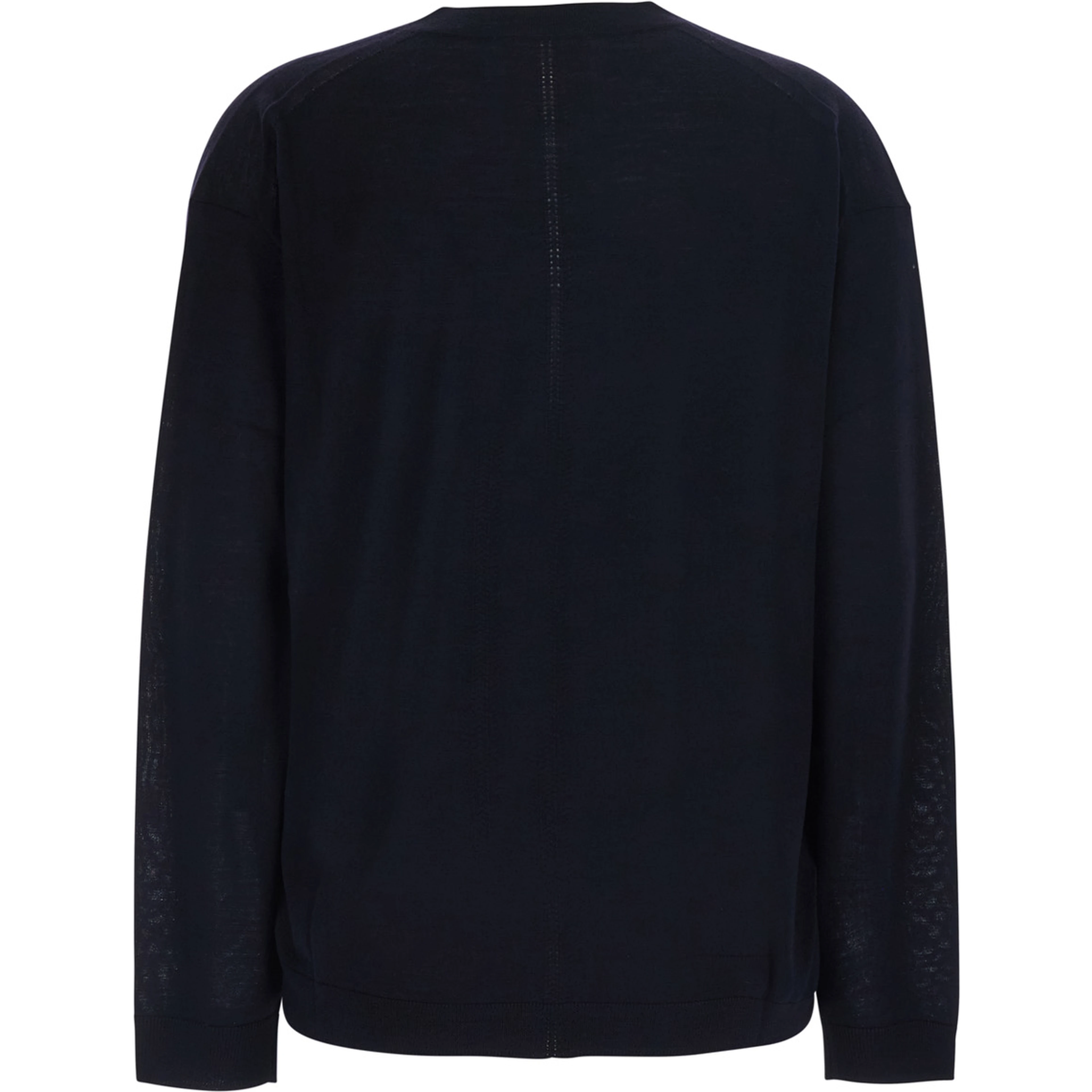 JADE blue Sweater with V-neck in virgin wool for women
