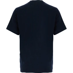 Blue T-shirt with EKD logo embroidered on the front in Cotton for men