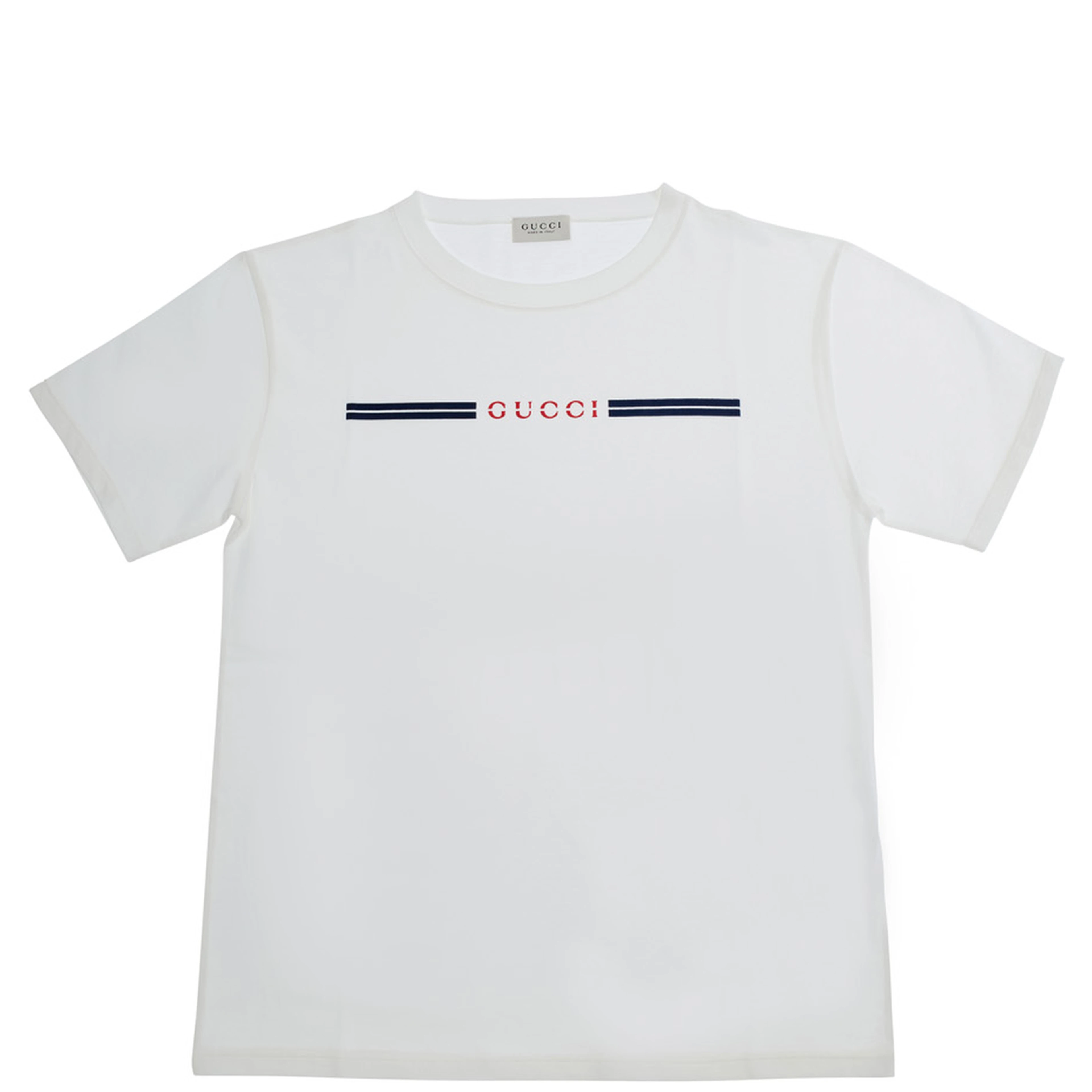 White Crew neck T-shirt with Logo lettering on the front in cotton Boy
