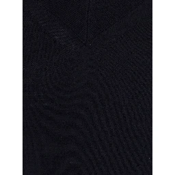 JADE blue Sweater with V-neck in virgin wool for women