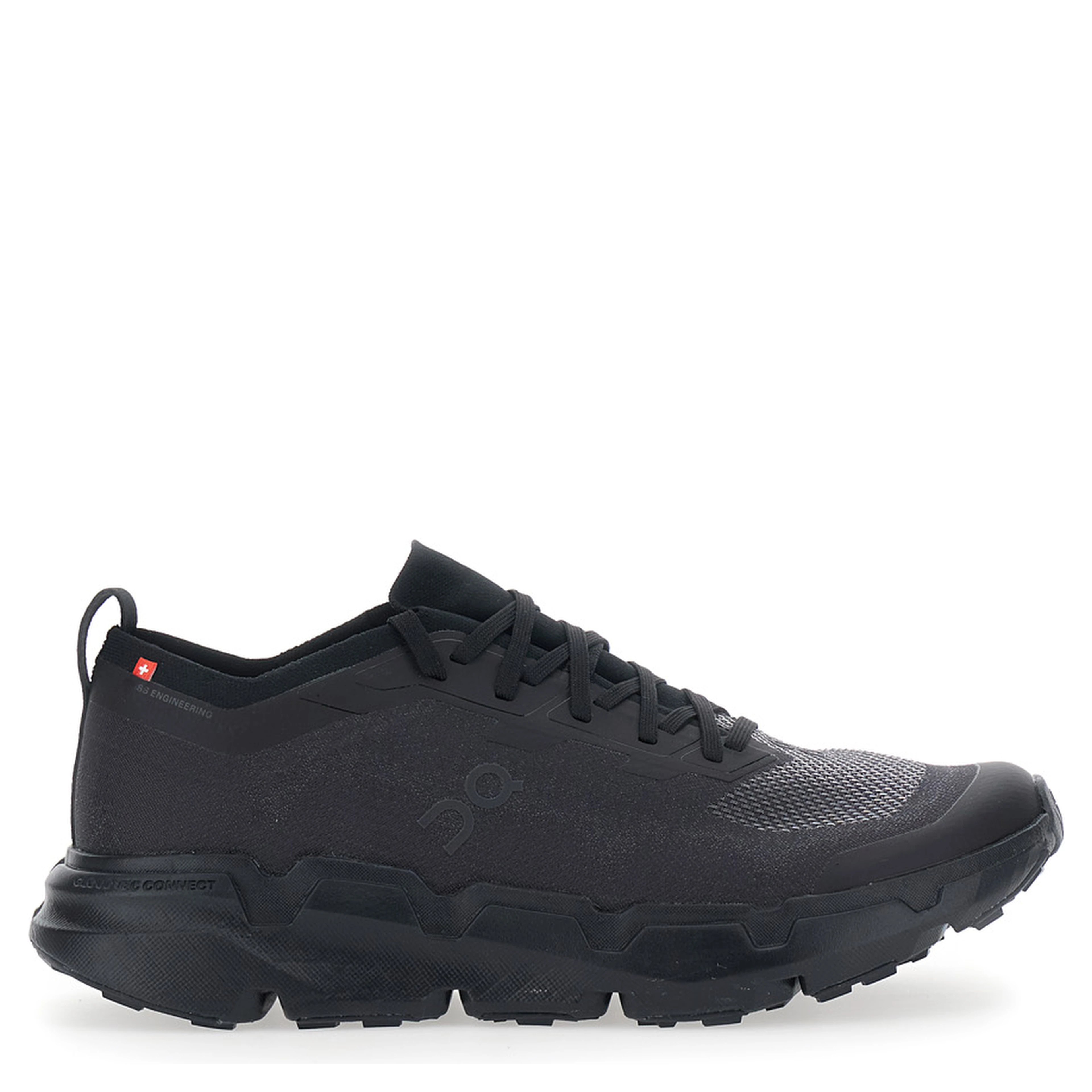 Cloudzone Black Sneakers with logo on the side and pull-tab at the heel in tech fabric for men