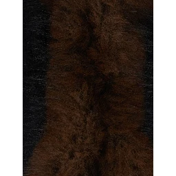 Black Cardigan with eco fur in cotton blend for women