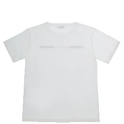 White Crew neck T-shirt with Logo lettering on the front in cotton Boy