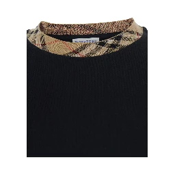 RYAN black T-shirt with collar with Check motif in cotton for men
