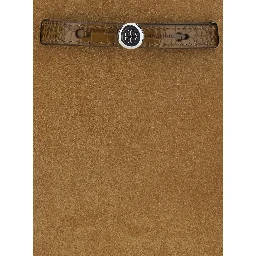 Romy Beige Handbag with adjustable and removable shoulder strap and front strap in suede for women