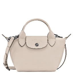 White Crossbody Bag with Adjustable and Removable Strap in Leather for Women