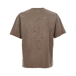 Black T-Shirt with Round Neck and Short Sleeves for Men