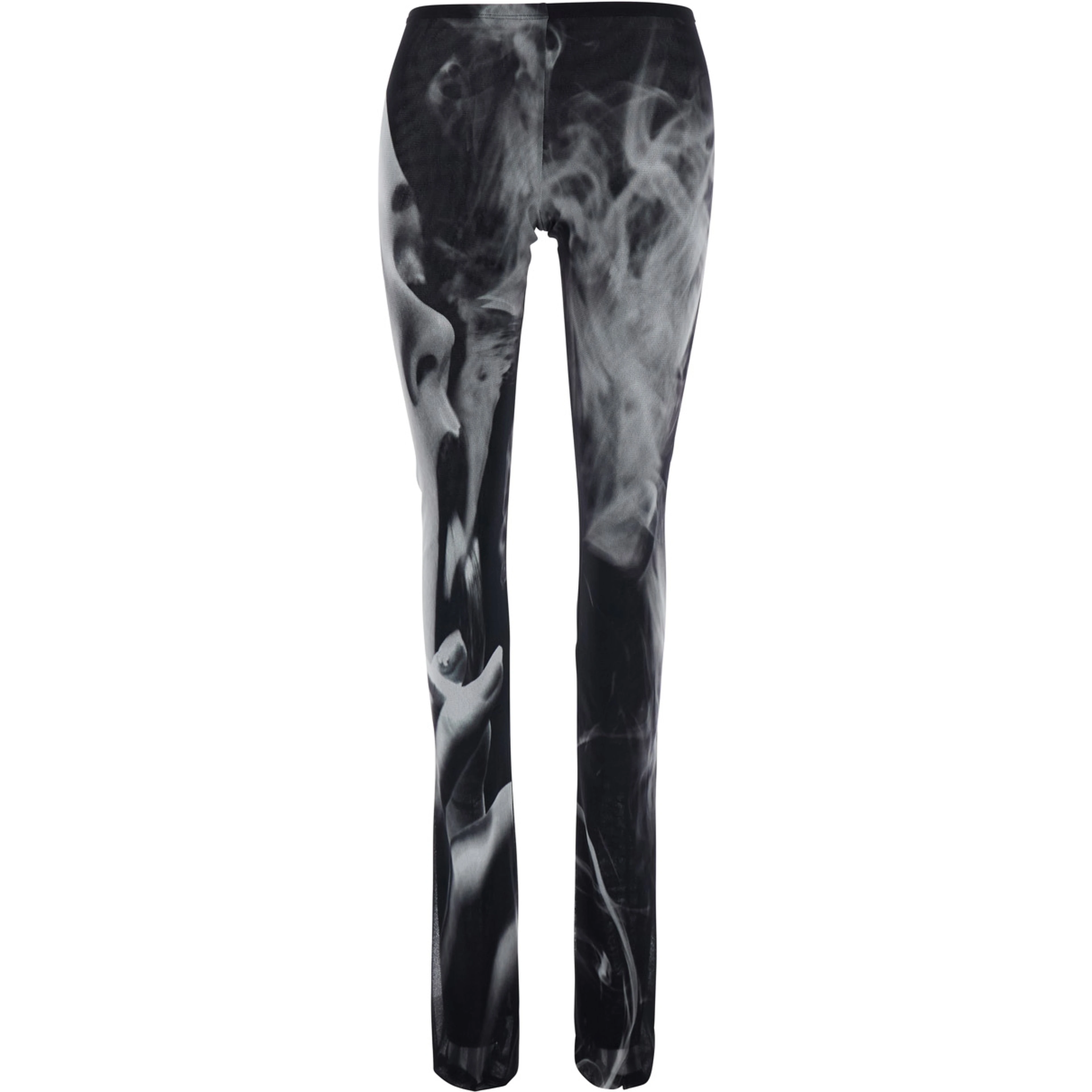 Black Pants with Smoking Women Print in Tech Fabric for Women