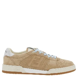 Match beige Sneaker with Logo Patch on the Tongue and FF logo on the side in suede Men