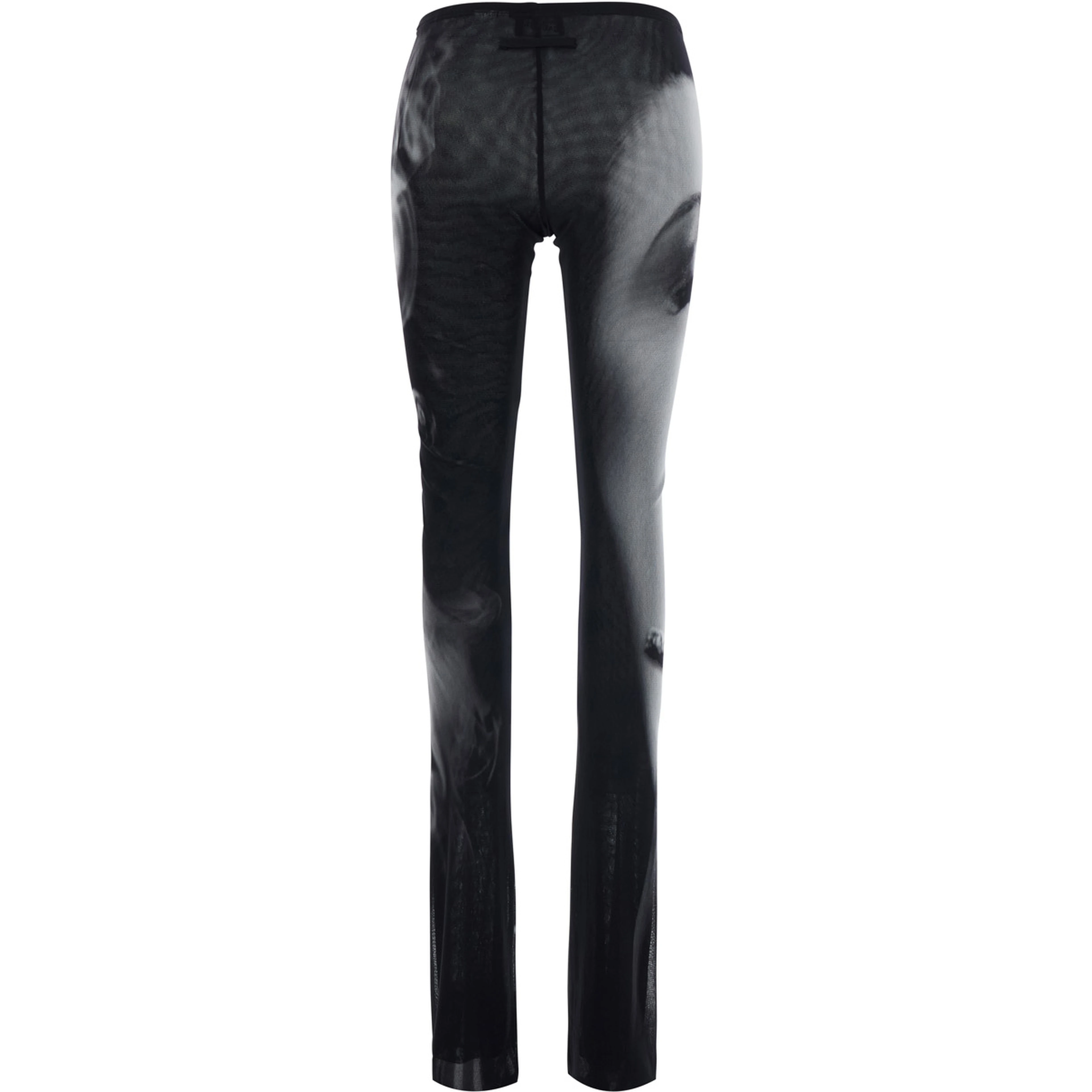 Black Pants with Smoking Women Print in Tech Fabric for Women