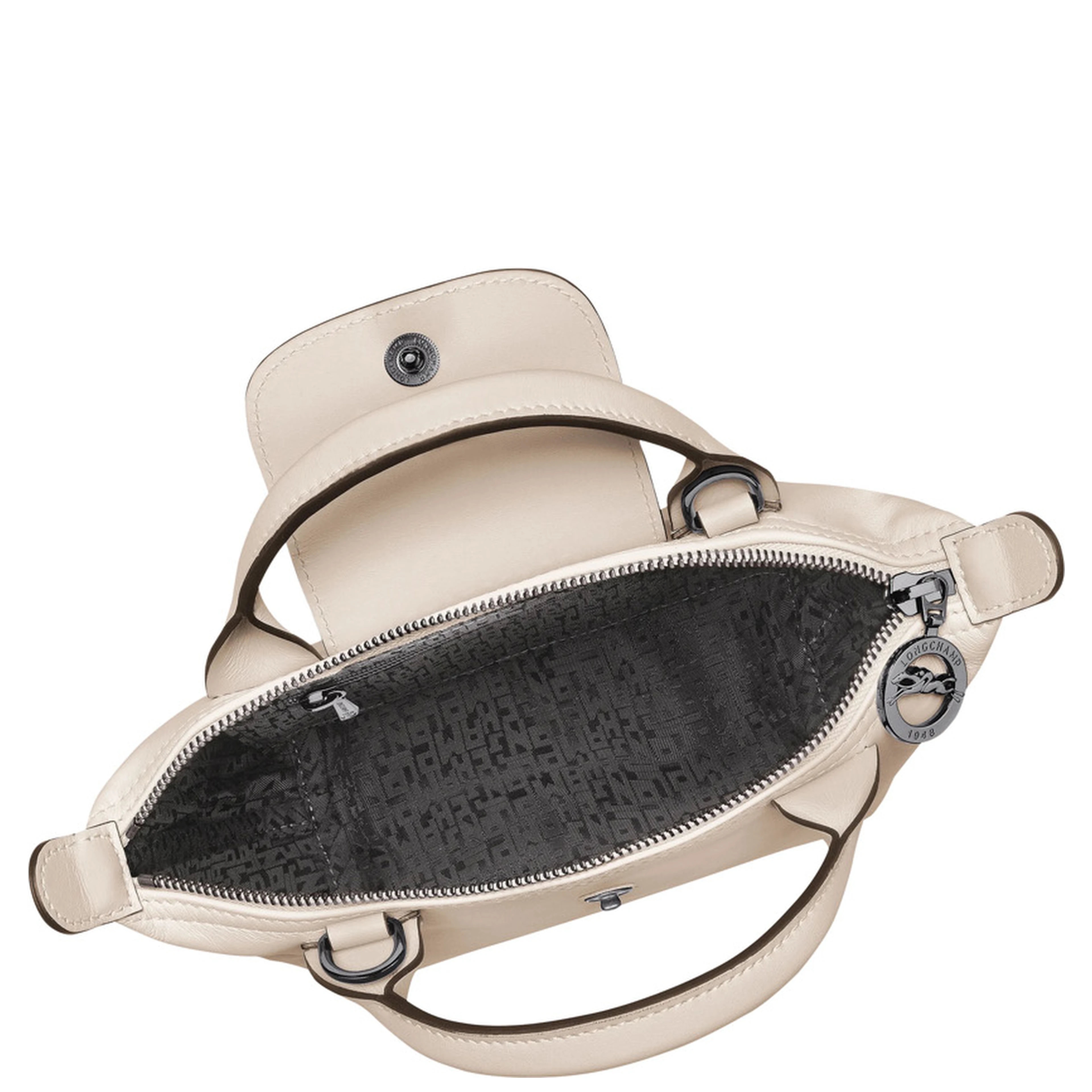 White Crossbody Bag with Adjustable and Removable Strap in Leather for Women