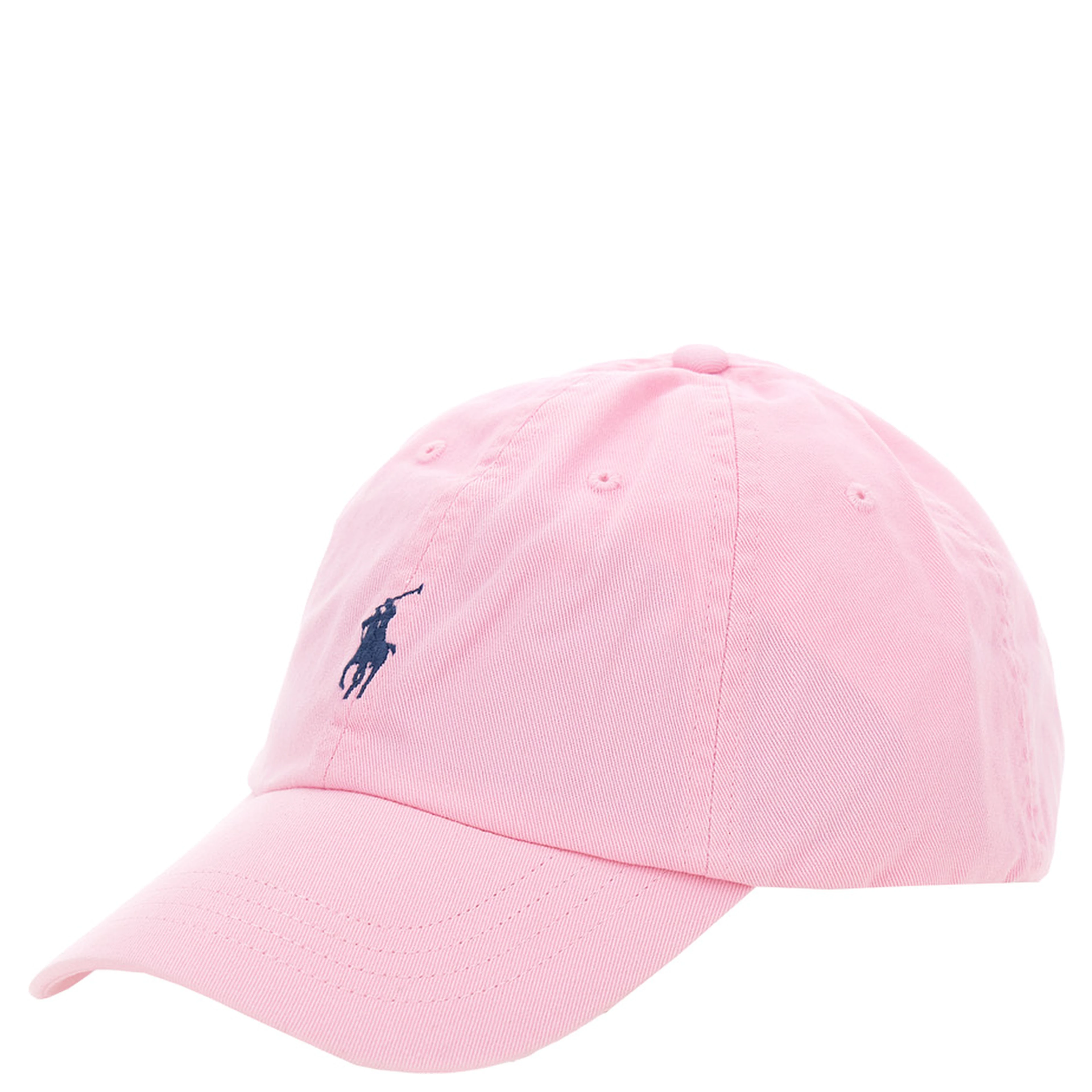 Baseball Cap with Embroidered Pony Logo on the Front in Light Blue Cotton for Women