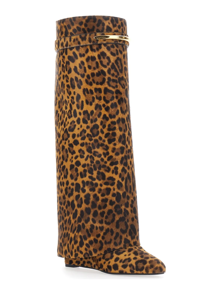 Brown High Heeled Boots with Elegant Leather Details for Women alternative
