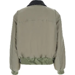 WR SATIN NYLON BLOUSON WITH INTRECCIATO COLLAR