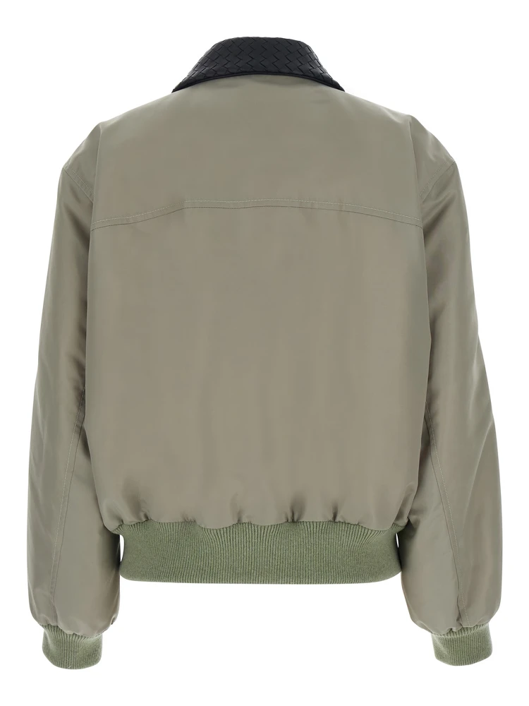 WR SATIN NYLON BLOUSON WITH INTRECCIATO COLLAR alternative