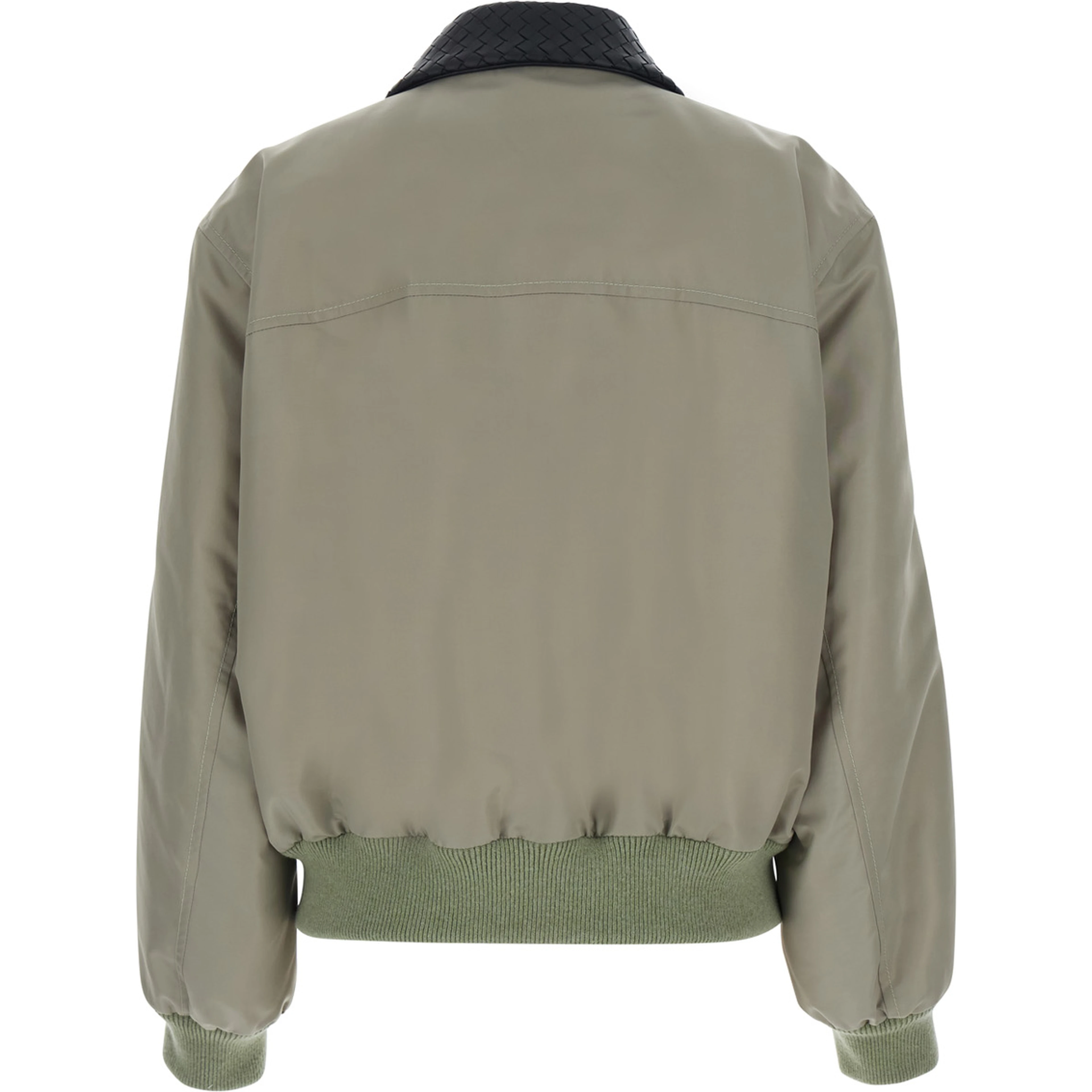 WR SATIN NYLON BLOUSON WITH INTRECCIATO COLLAR