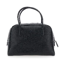 Kate Black Handbag with Two Top Handles in Leather Woman