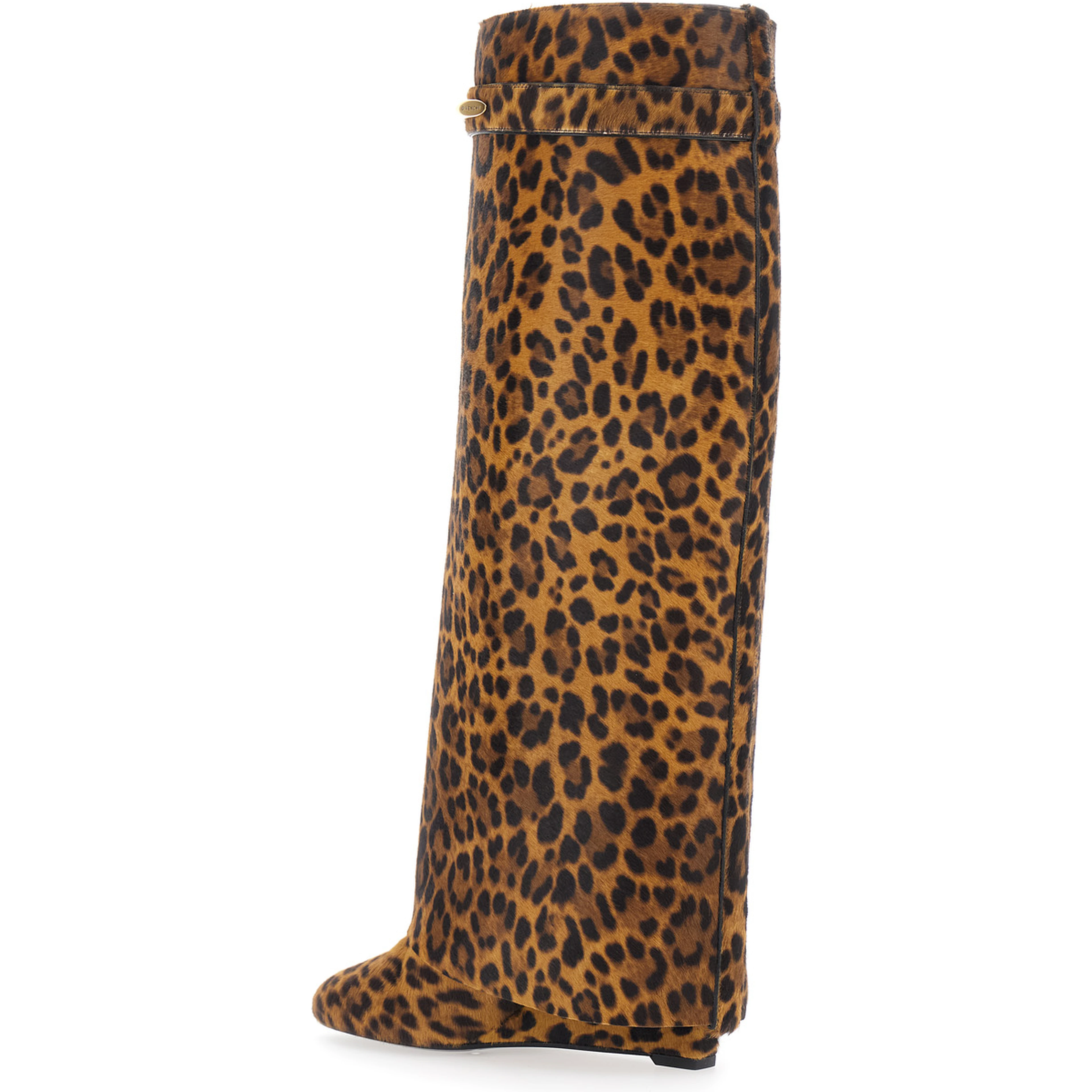 Brown High Heeled Boots with Elegant Leather Details for Women
