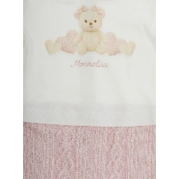 Baby Romper Set with Bib and Cap in Pink