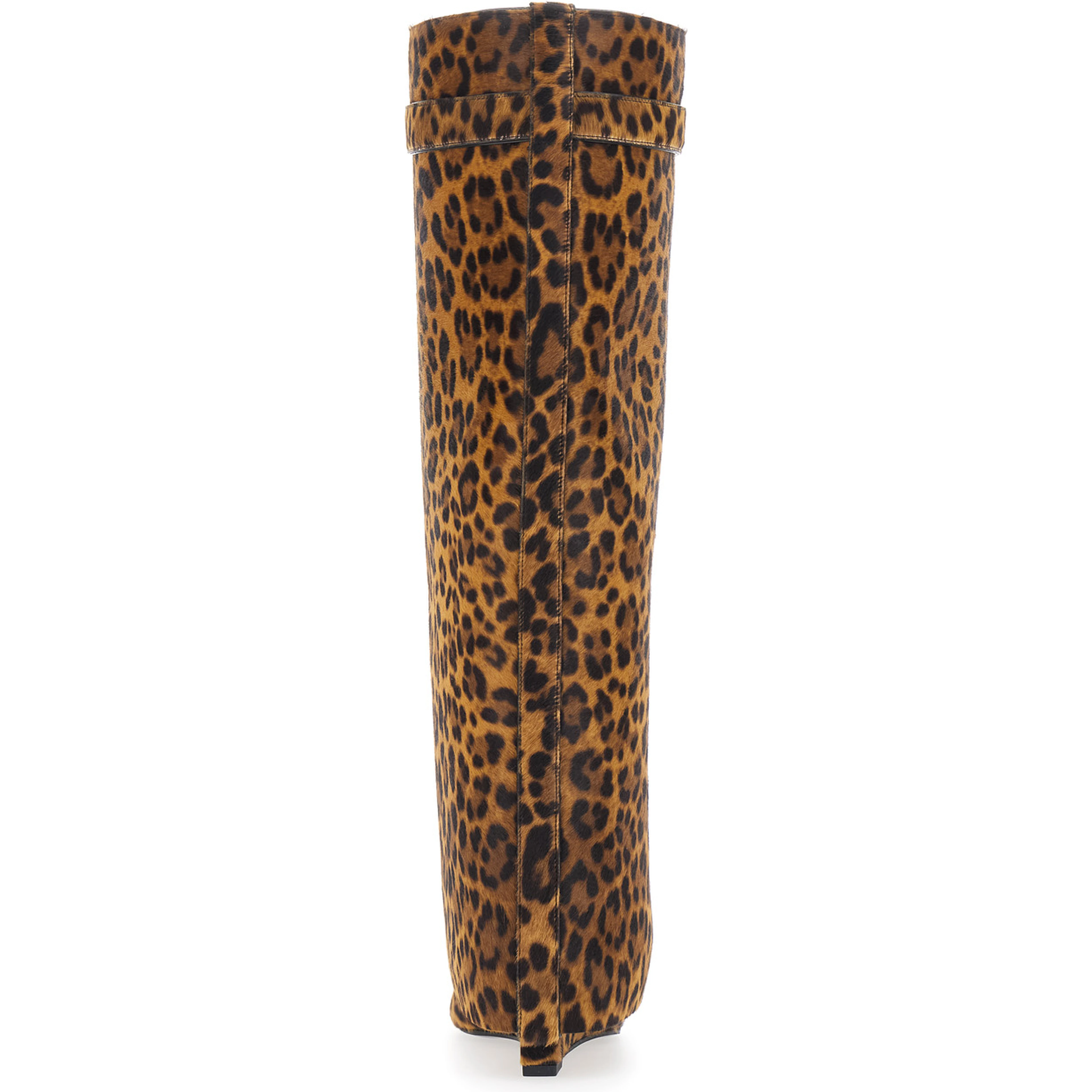 Brown High Heeled Boots with Elegant Leather Details for Women