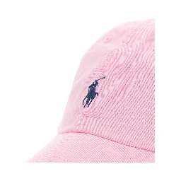 Baseball Cap with Embroidered Pony Logo on the Front in Light Blue Cotton for Women