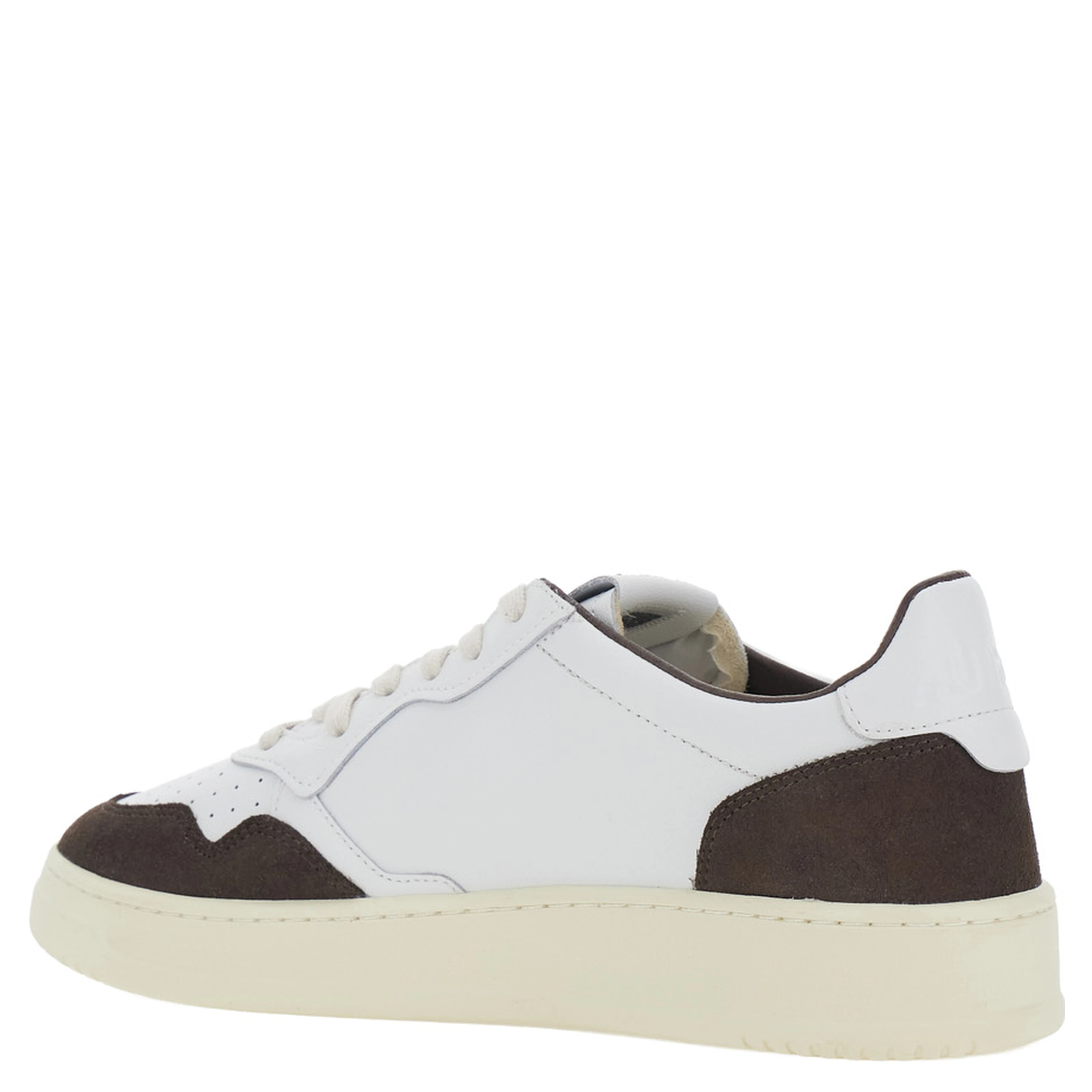 Medalist Low Brown Sneakers with Logo Patch on the Tongue and Suede Inserts in Leather for Men